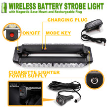 Load image into Gallery viewer, Wireless Rechargeable Battery 26&quot; LED Rooftop Double Side Strobe Light Bar
