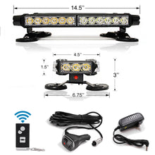 Load image into Gallery viewer, Wireless Rechargeable Battery 14.5&quot; LED Rooftop Double Side Strobe Light Bar
