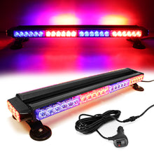 Load image into Gallery viewer, 54 LED 26&quot; Double Side Roof Top Strobe Light Bar with Magnetic Base
