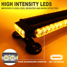 Load image into Gallery viewer, 54 LED 26&quot; Double Side Roof Top Strobe Light Bar with Magnetic Base
