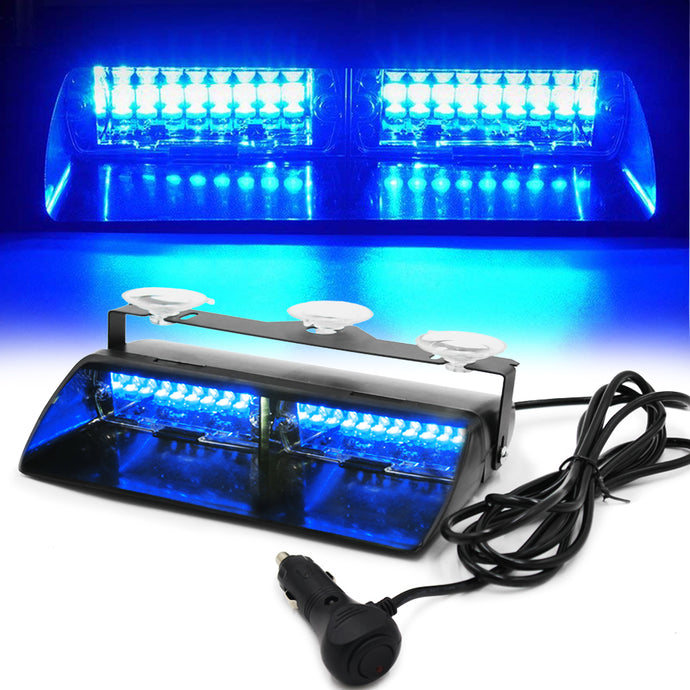 16 LED Strobe Light Bar for Interior Roof Dash Windshield