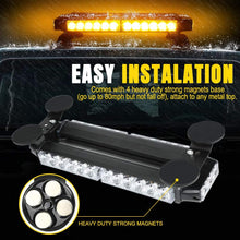 Load image into Gallery viewer, 30 LED 14.5&quot; Double Side Roof Top Strobe Light Bar with Magnetic Base
