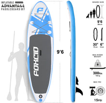 Load image into Gallery viewer, Speed Blue 9&#39;6 Inflatable Paddle Board By FOXCID 2022
